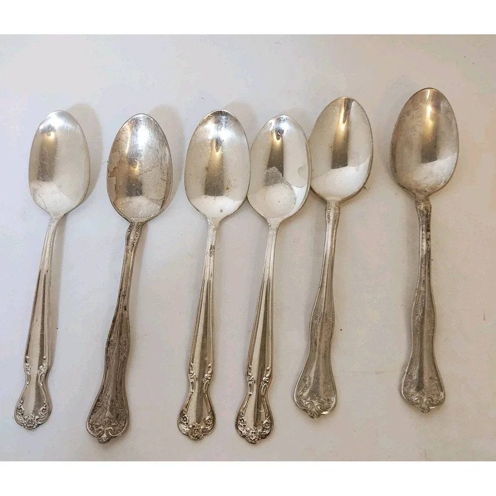 National Imperial Plate Queen Elizabeth‎ Silverplate Flatware 18 Pieces Vintage